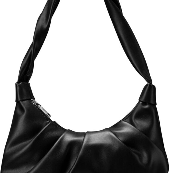 Handbags - Small PU Leather Shoulder Bag for Women Compact Clutch Purse with Zipper